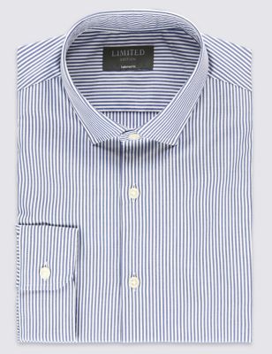 Pure Cotton Tailored Fit Shirt with Contrast Trim
